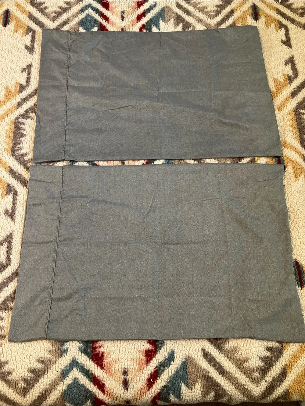 Charisma Brushed Microfiber 2 Standard Pillowcases, grey herringbone print gray